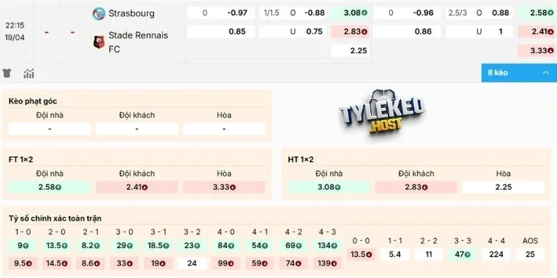 Soi kèo nhà cái Strasbourg vs Rennes